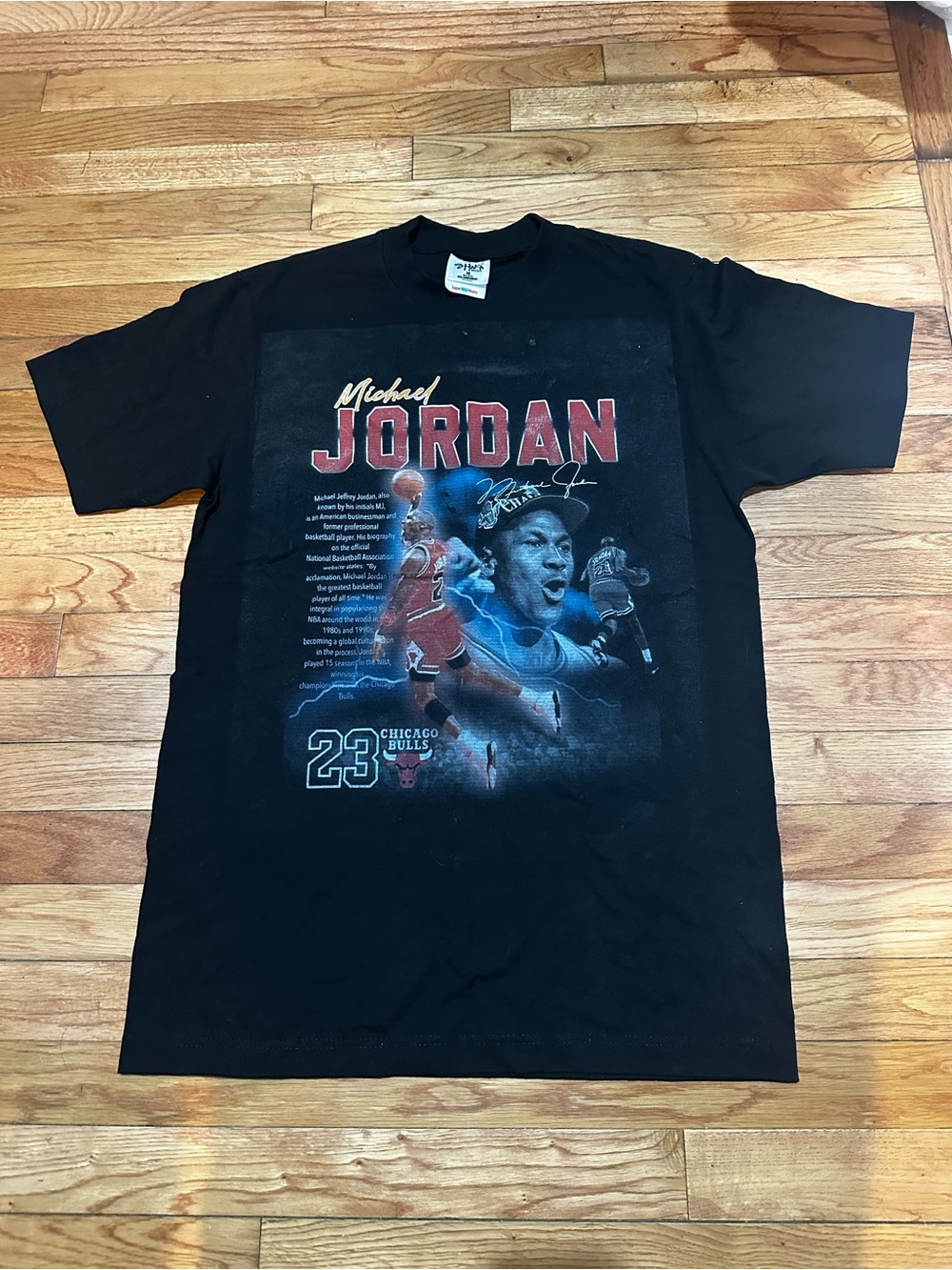 Shaka Wear Michael‎ Jordan Chicago Bulls Basketball Black T-shirt Streetwear Med
